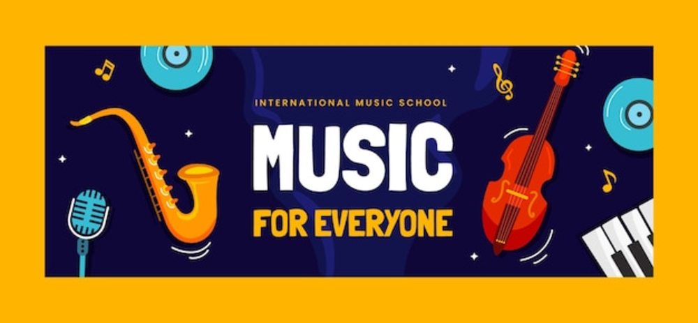 手繪音樂學校facebook封面